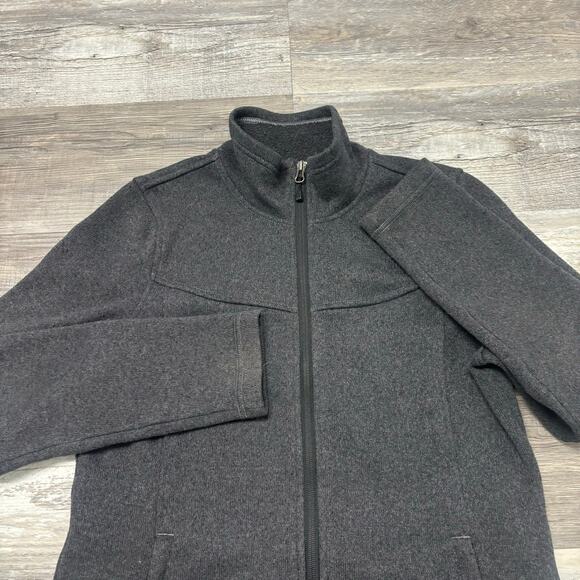 The North Face Charcoal Gray Womens L Full Zip Mock Neck Fleece‎ Jacket Gorpcore - Picture 1 of 10